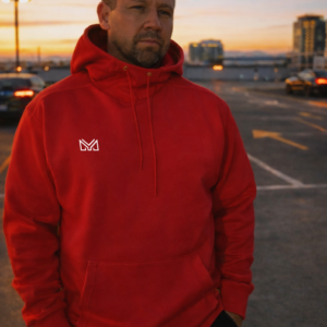 Red Funnel Neck Hoodie - M logo